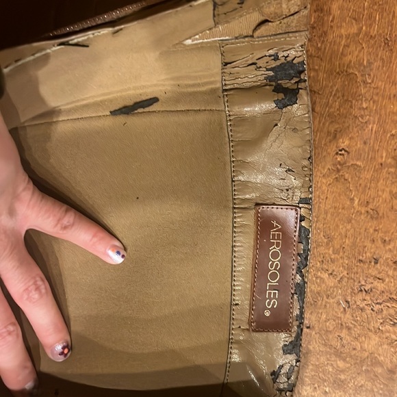 EUC! Aerosols Camel colored suede knee high wedge boots! - Picture 11 of 15